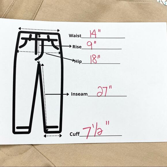 Fashionista 100% Silk Ankle Pants Mid Rise Tan Career Made In USA Women's  2‎ - Picture 11 of 11